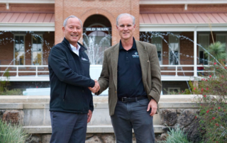 From left: Austin Yamada, UA-ARC President and CEO and Doug Stetson, President of FreeFall Aerospace. Photo credit: UA-ARC/Kendall (K.J.) Johnson.